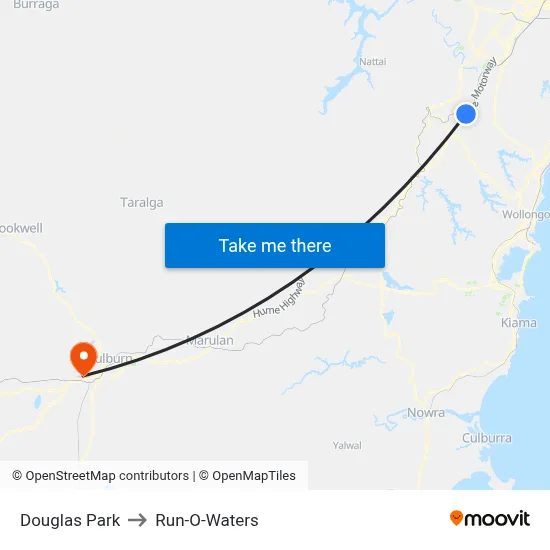 Douglas Park to Run-O-Waters map