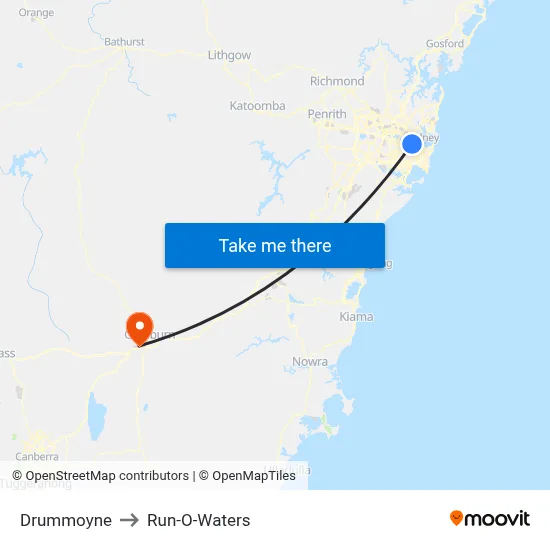 Drummoyne to Run-O-Waters map