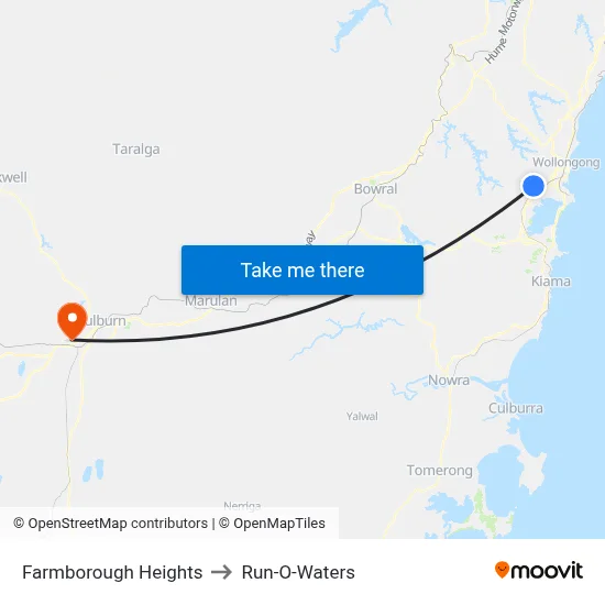 Farmborough Heights to Run-O-Waters map