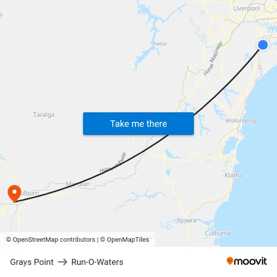 Grays Point to Run-O-Waters map