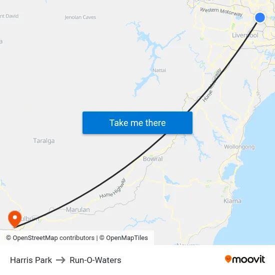 Harris Park to Run-O-Waters map
