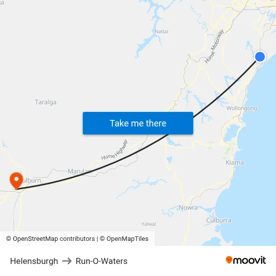 Helensburgh to Run-O-Waters map