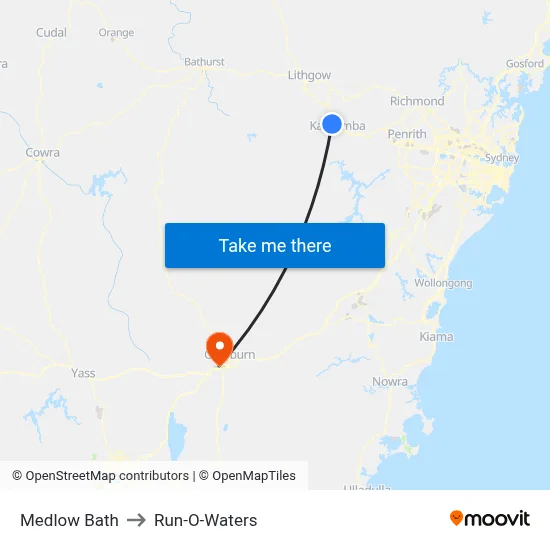 Medlow Bath to Run-O-Waters map