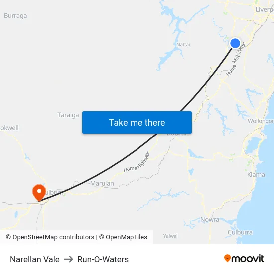 Narellan Vale to Run-O-Waters map