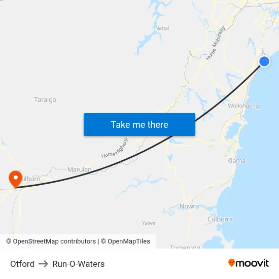 Otford to Run-O-Waters map
