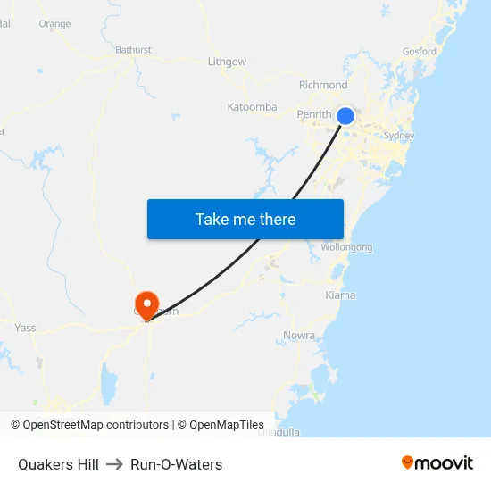 Quakers Hill to Run-O-Waters map
