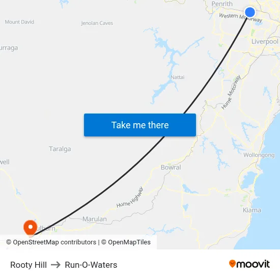 Rooty Hill to Run-O-Waters map