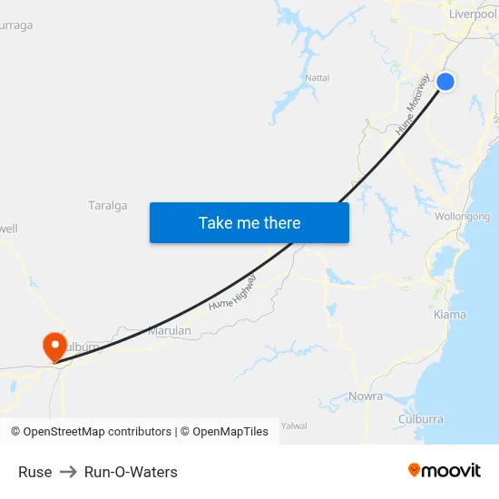 Ruse to Run-O-Waters map