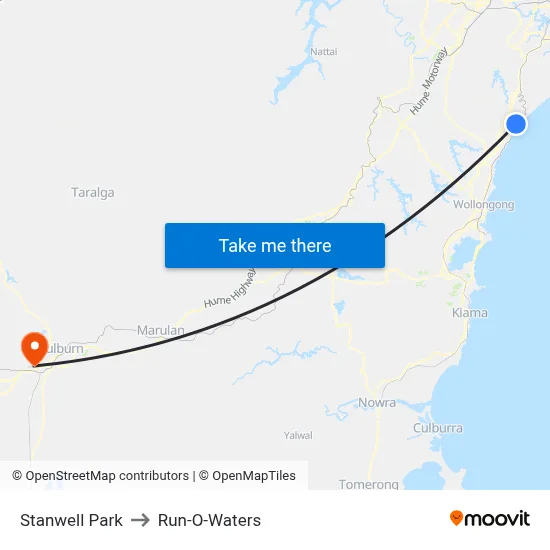 Stanwell Park to Run-O-Waters map