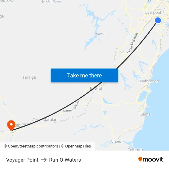 Voyager Point to Run-O-Waters map