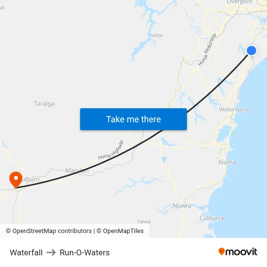 Waterfall to Run-O-Waters map
