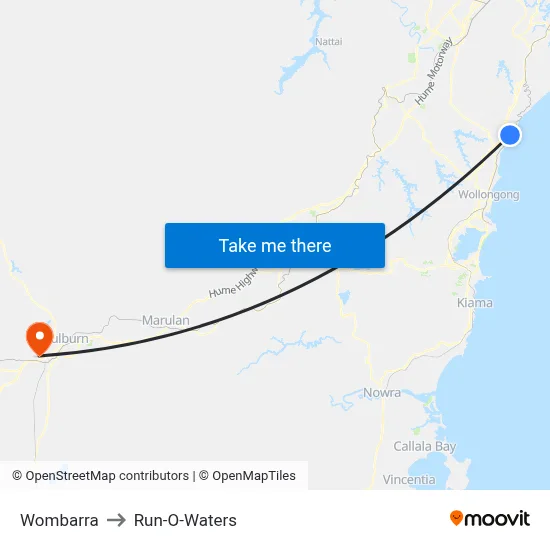 Wombarra to Run-O-Waters map