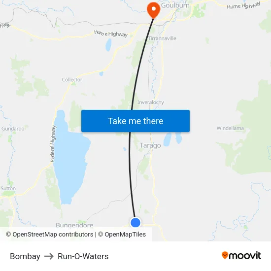 Bombay to Run-O-Waters map