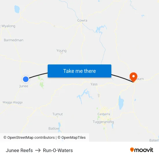 Junee Reefs to Run-O-Waters map