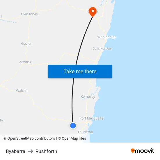 Byabarra to Rushforth map