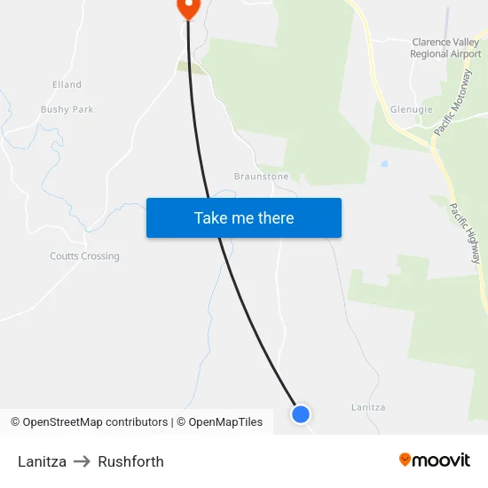 Lanitza to Rushforth map