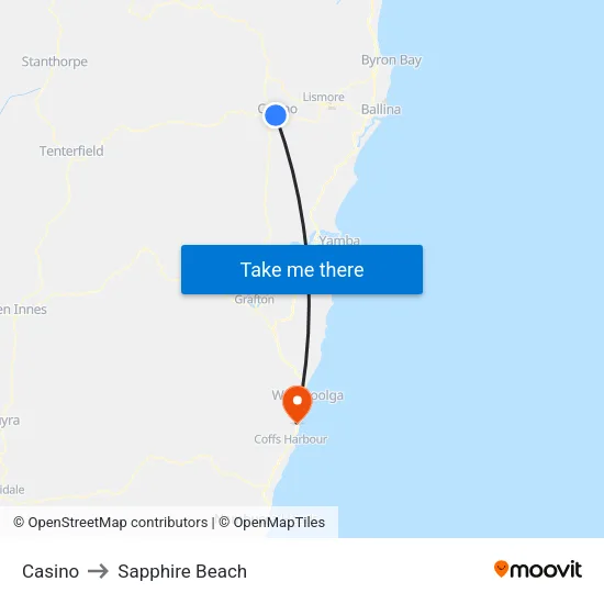 Casino to Sapphire Beach map