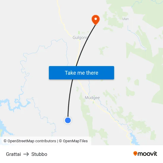 Grattai to Stubbo map