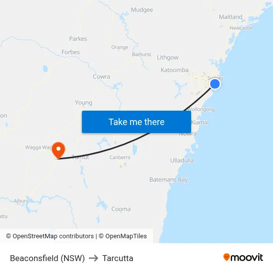 Beaconsfield (NSW) to Tarcutta map