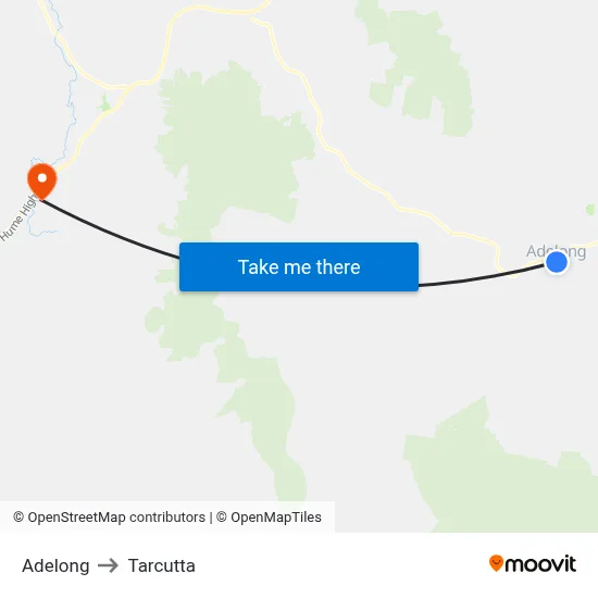 Adelong to Tarcutta map