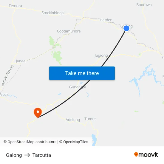 Galong to Tarcutta map