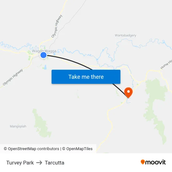 Turvey Park to Tarcutta map