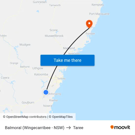 Balmoral (Wingecarribee - NSW) to Taree map