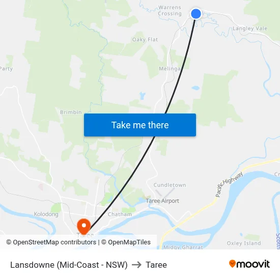 Lansdowne (Mid-Coast - NSW) to Taree map
