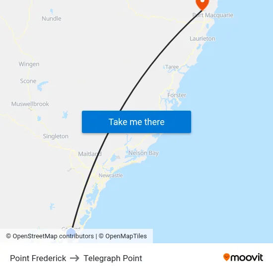 Point Frederick to Telegraph Point map