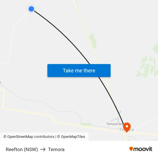 Reefton (NSW) to Temora map