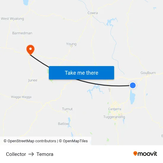 Collector to Temora map