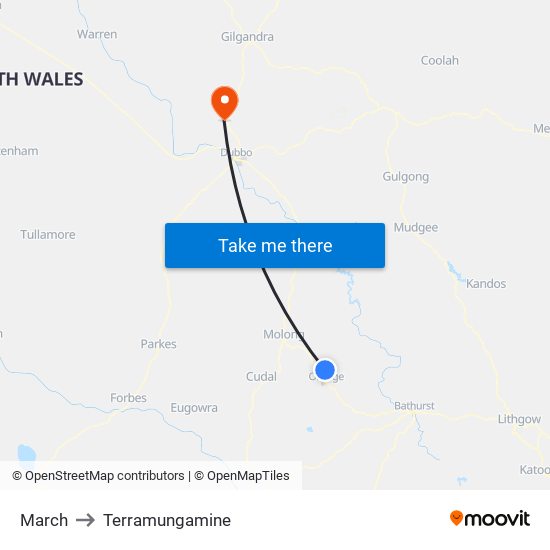 March to Terramungamine map