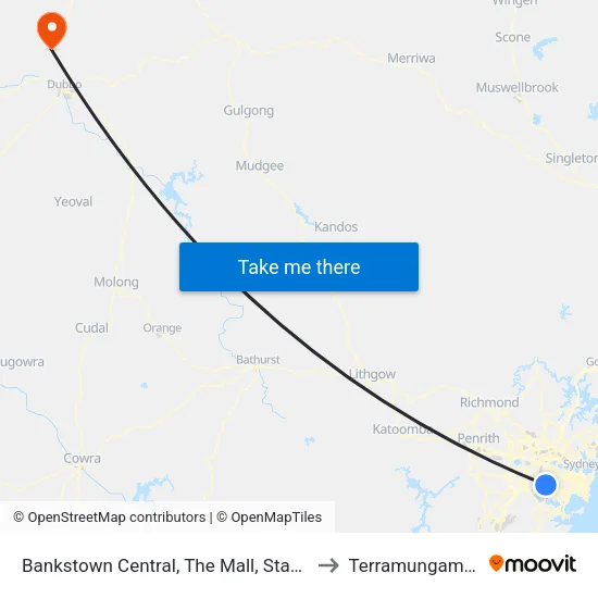 Bankstown Central, The Mall, Stand C to Terramungamine map