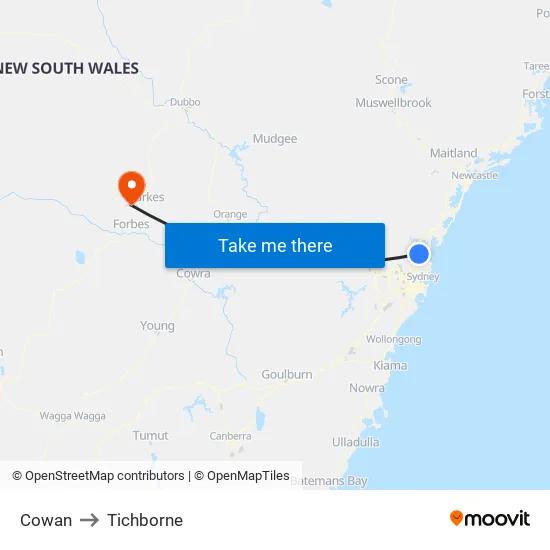 Cowan to Tichborne map