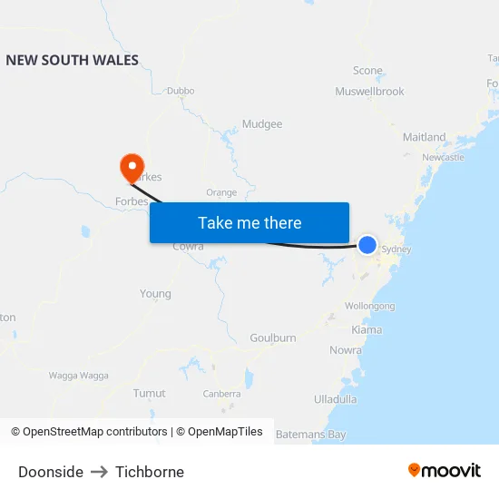 Doonside to Tichborne map