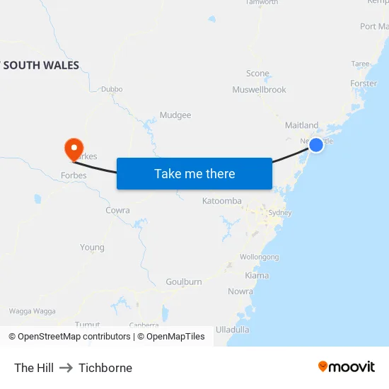 The Hill to Tichborne map