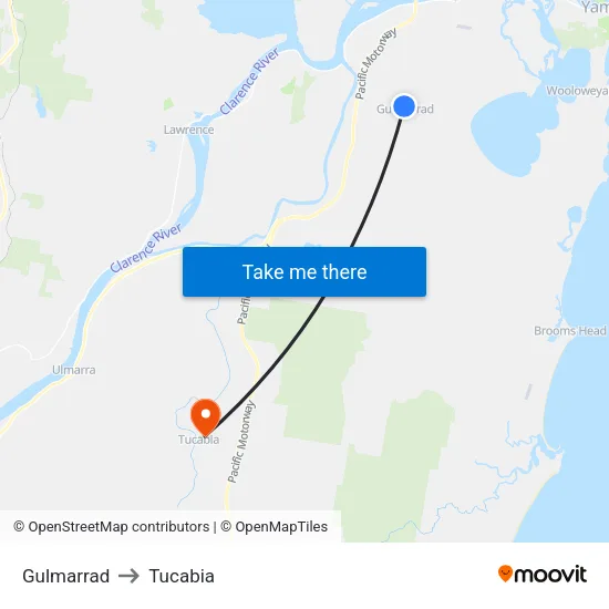 Gulmarrad to Tucabia map