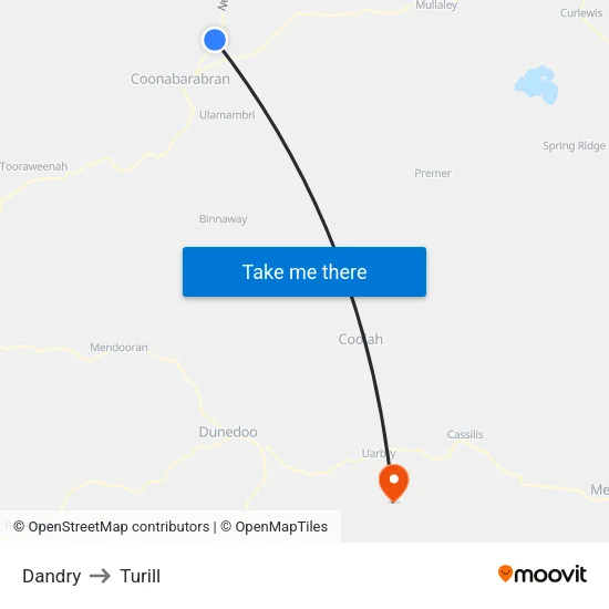 Dandry to Turill map