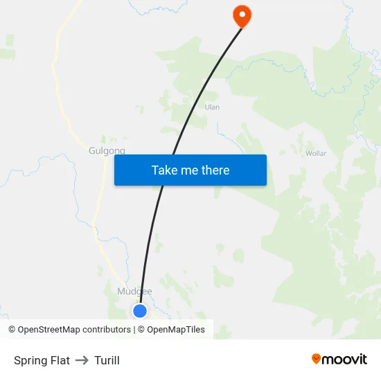 Spring Flat to Turill map