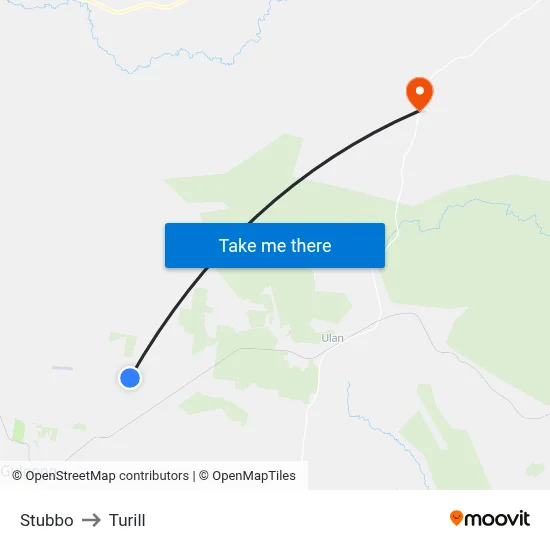 Stubbo to Turill map