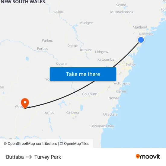 Buttaba to Turvey Park map