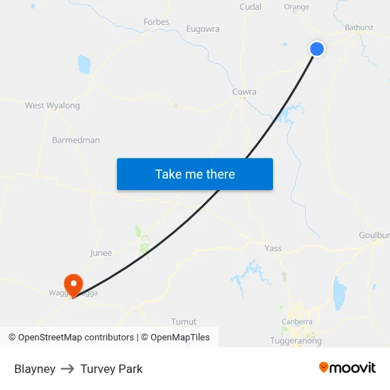 Blayney to Turvey Park map