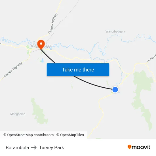 Borambola to Turvey Park map