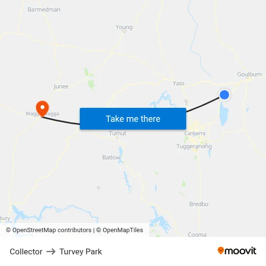 Collector to Turvey Park map