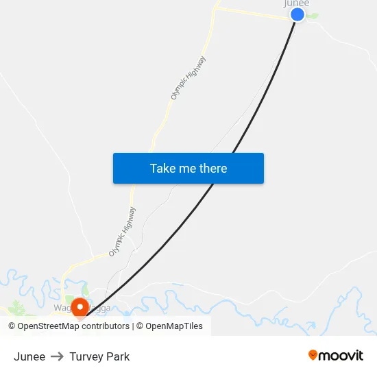 Junee to Turvey Park map