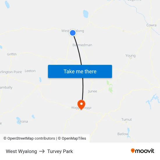 West Wyalong to Turvey Park map