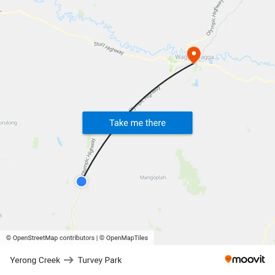 Yerong Creek to Turvey Park map