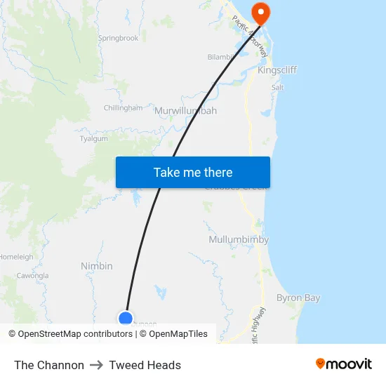 The Channon to Tweed Heads map