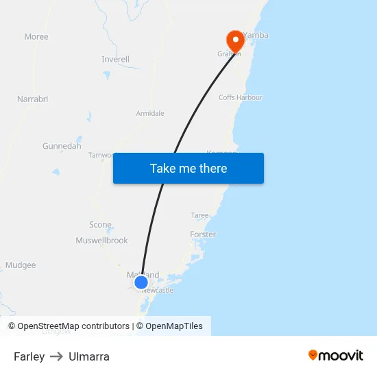 Farley to Ulmarra map