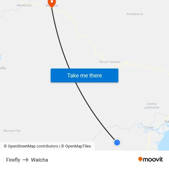 Firefly to Walcha map